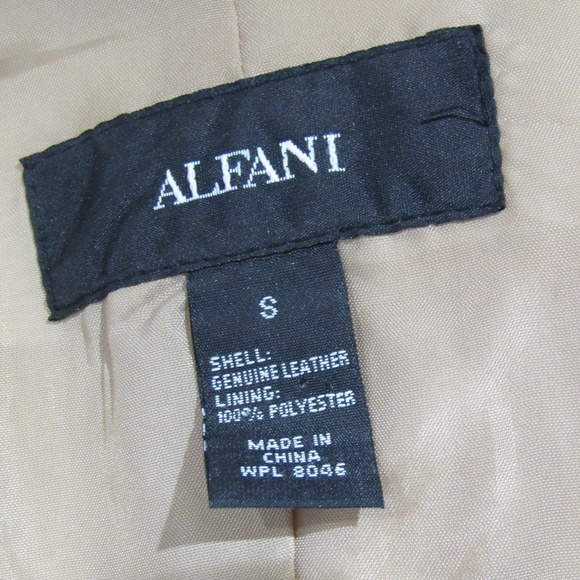 Alfani Leather Snakeskin / Reptile Zip Jacket S - Picture 4 of 4